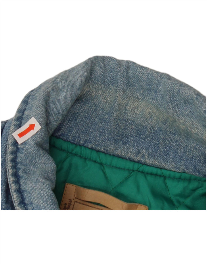 HEIN GERICKE Chaqueta vaquera militar de corte holgado para hombre UK 38 Algodón azul medio