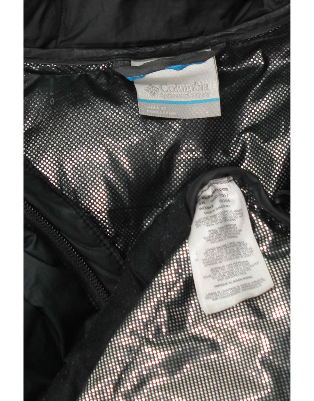 Columbia Chaqueta acolchada con capucha para hombre Reino Unido 40 Poliéster gris grande