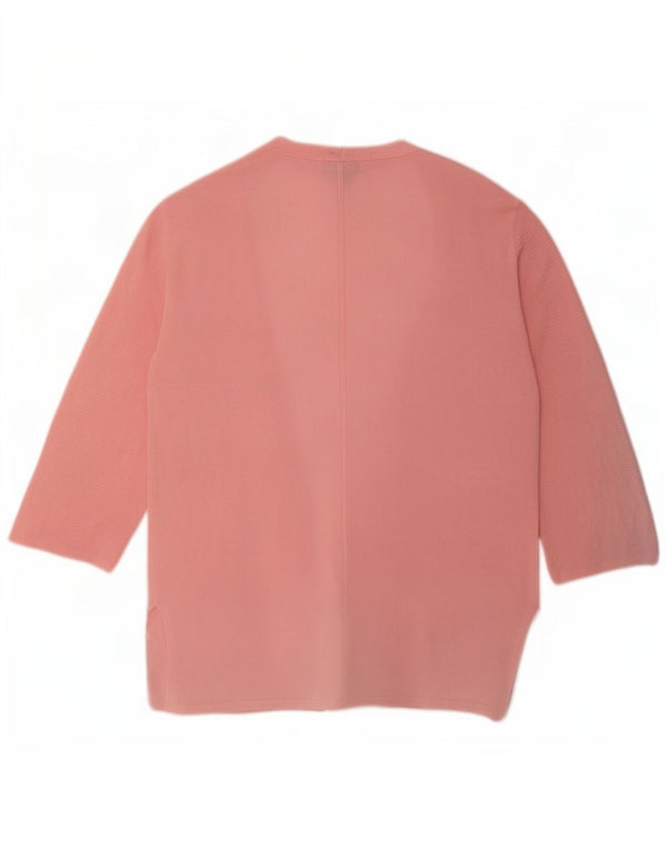 Massimo Dutti Cárdigan de Manga 3/4 para Mujer UK 44 Medium Pink