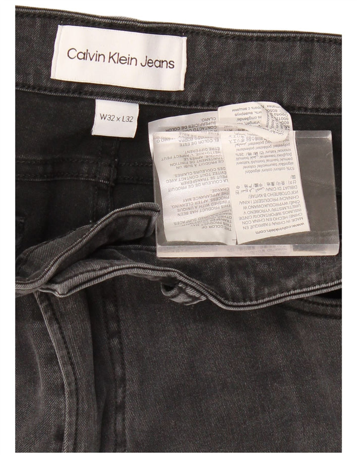 CALVIN KLEIN Mens Straight Jeans W32 L28  Black Cotton