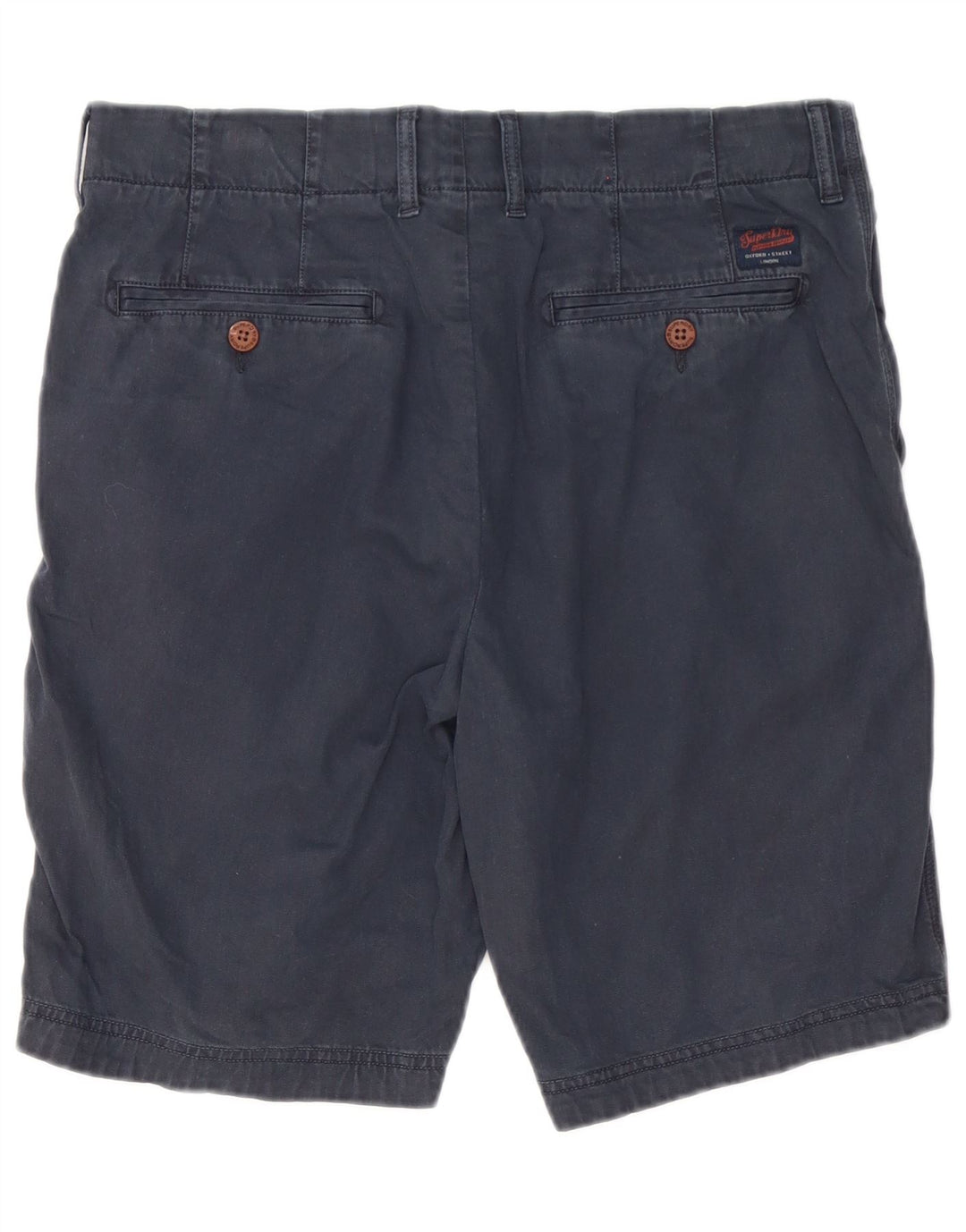 Superdry Pantalones cortos chinos para hombre W32 Algodón azul marino mediano