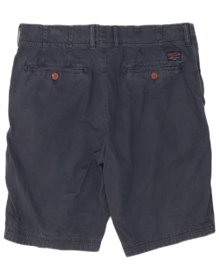 Superdry Pantalones cortos chinos para hombre W32 Algodón azul marino mediano