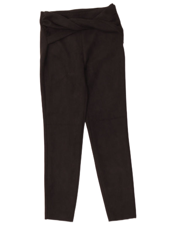 Zara Mujer Pantalones Casuales Slim Small W26 L27 Negro