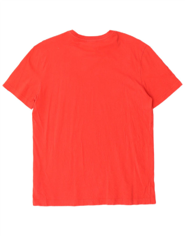 DIADORA Hombre Camiseta Gráfica Top Grande Rojo Colorblock Algodón