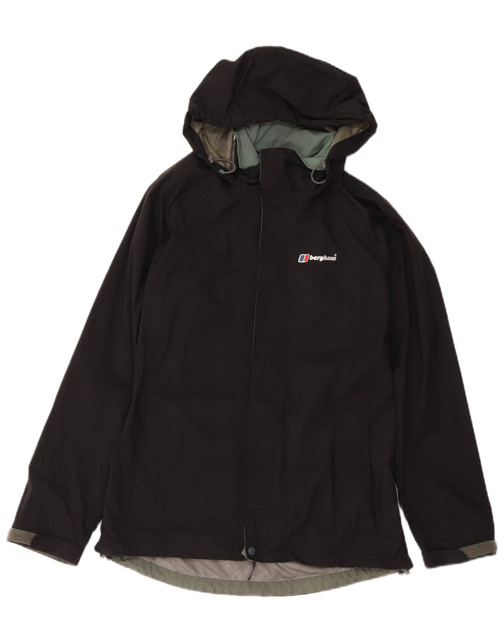 Berghaus Chaqueta impermeable con capucha para mujer UK 42 Mediana Poliamida negra