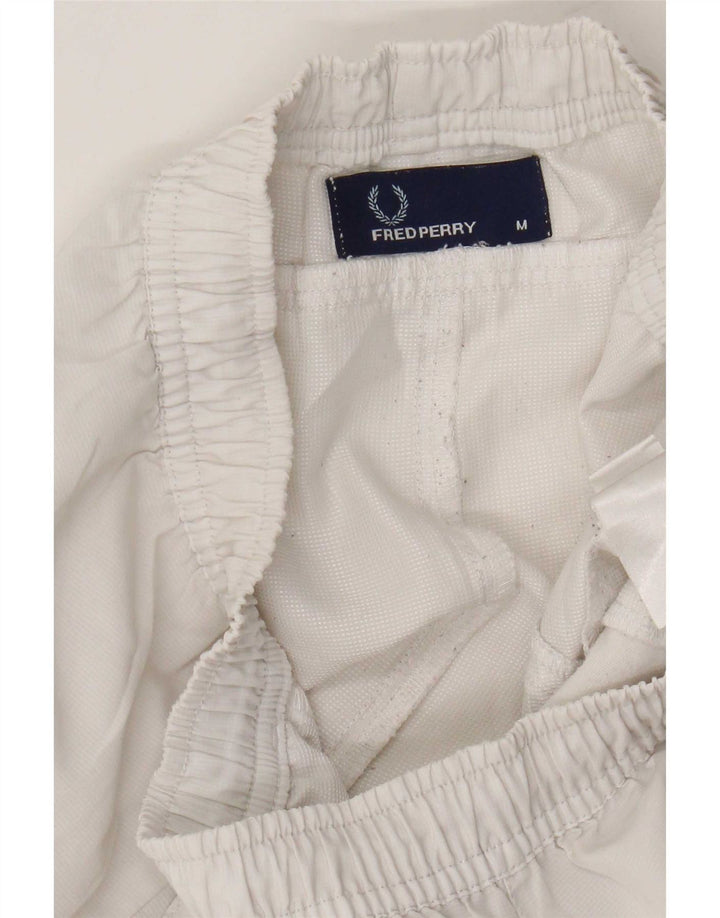 Fred Perry Pantalones Cortos Deportivos De Corte Regular Para Hombre Poliéster Blanco Medio