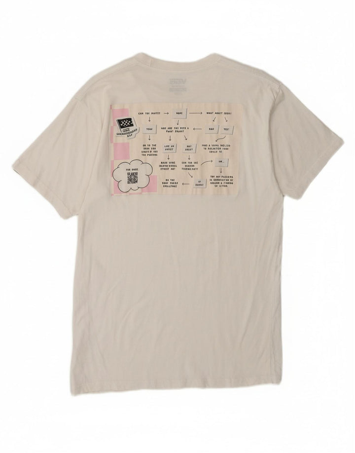 VANS Mens Classic Fit Graphic T-Shirt Top Medium White Cotton Vintage Vans and Second-Hand Vans from Messina Hembry 
