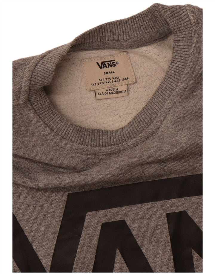 Vans Hombre Sudadera Gráfica Jersey Pequeño Gris Moteado