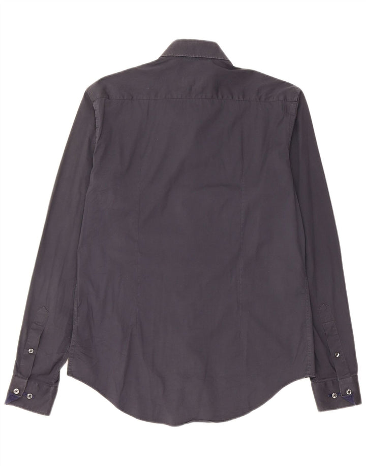 Zara Hombre Camisa Slim Fit Azul Marino Medio