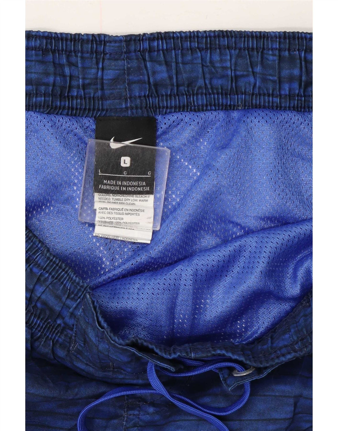 Nike Bañador con gráfico para hombre, talla grande, poliéster azul con rayas diplomáticas