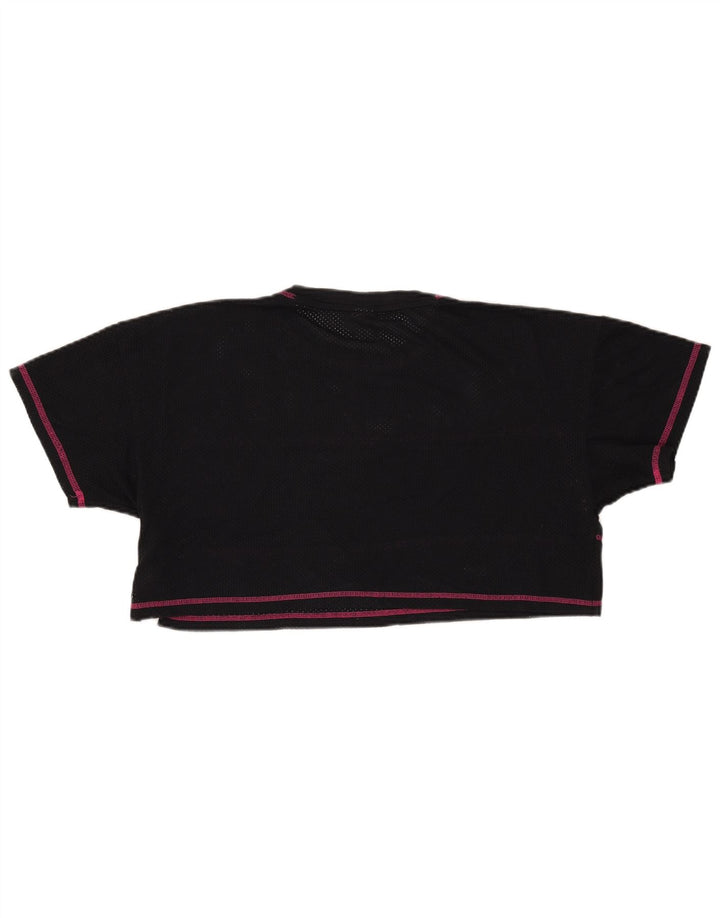 PUMA Camiseta corta con gráfico para mujer UK 44 Poliéster a rayas negras medianas