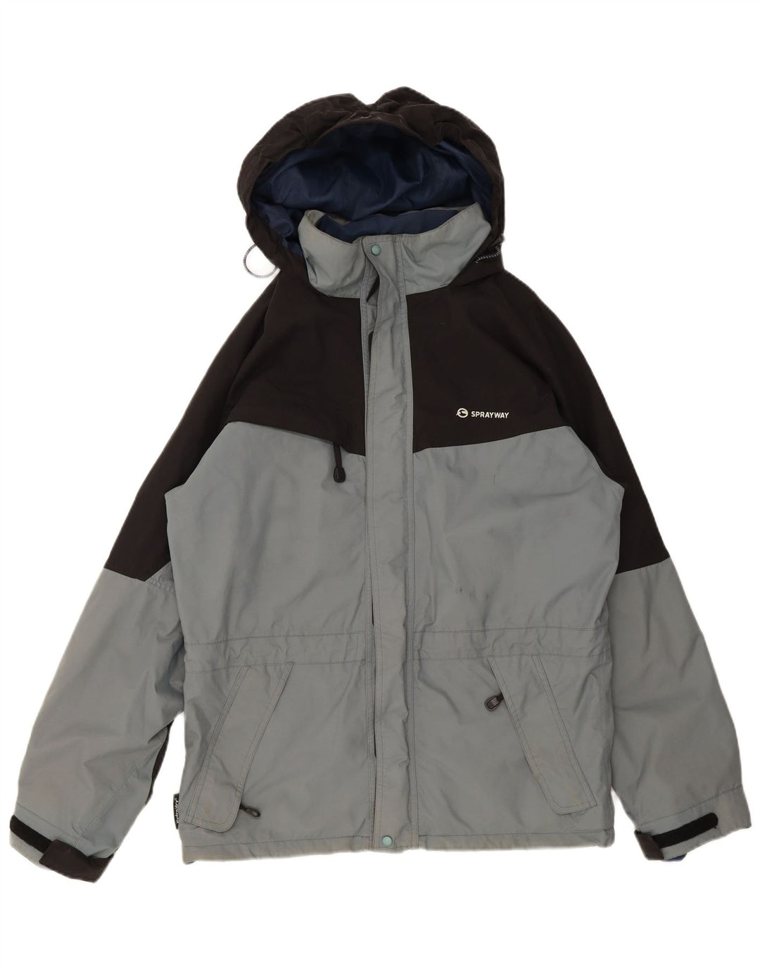 Sprayway Chaqueta impermeable con capucha para hombre ES 38 Gris medio Poliamida color block