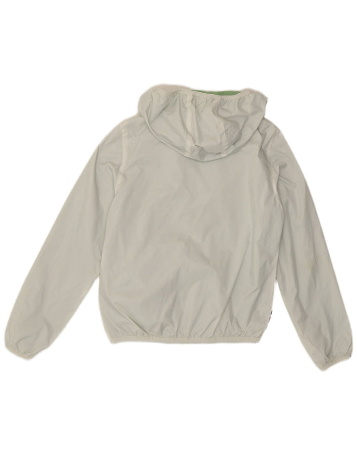 Invicta Chaqueta impermeable con capucha para mujer UK 10 Small White Poliéster