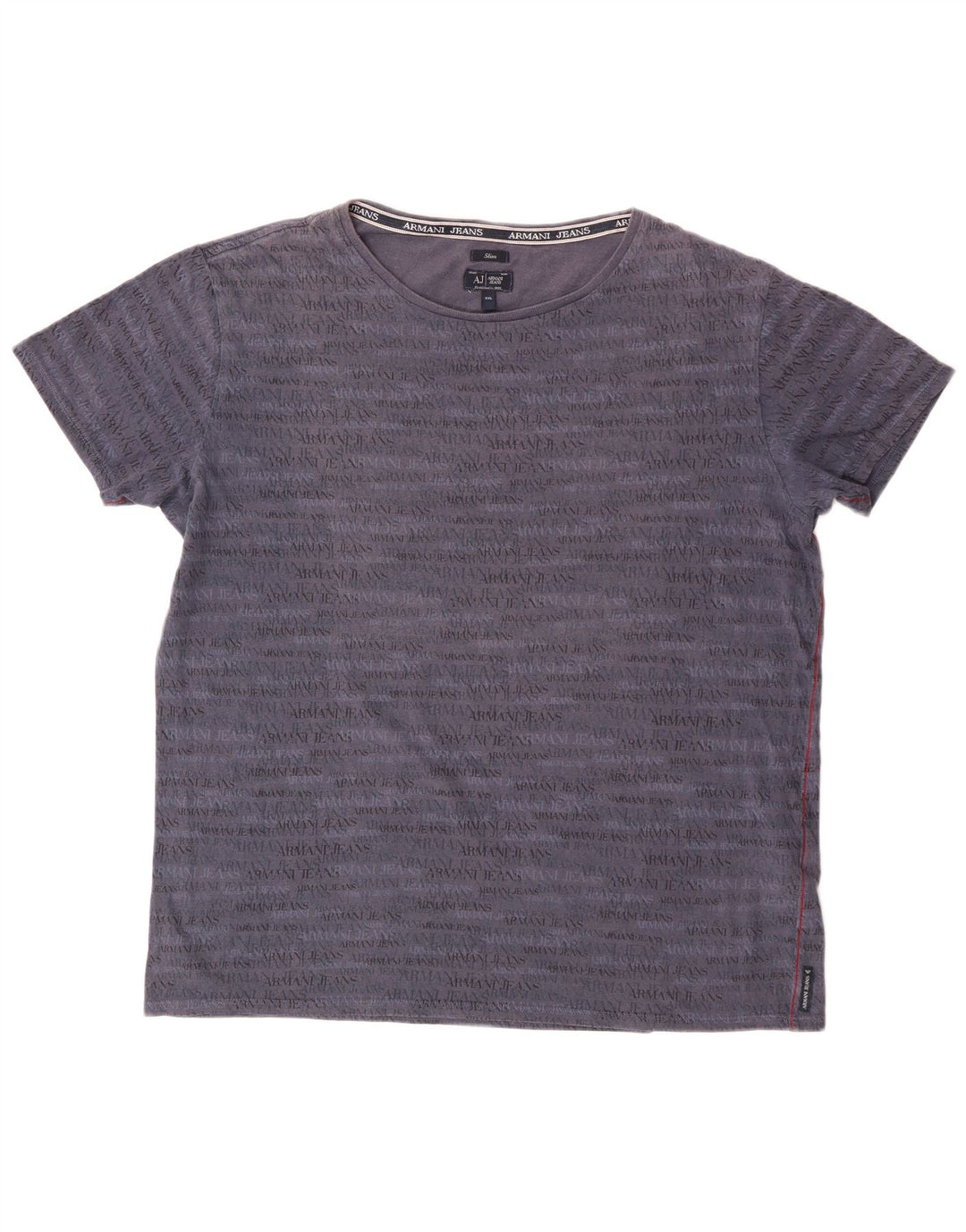 ARMANI JEANS Camiseta ajustada con gráfico para hombre Top 2XL Azul marino