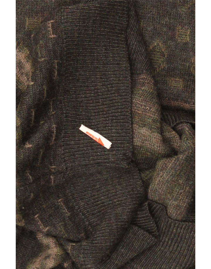 Rodes Jersey De Cuello Redondo Para Hombre De Lana Fair Isle Caqui Medio