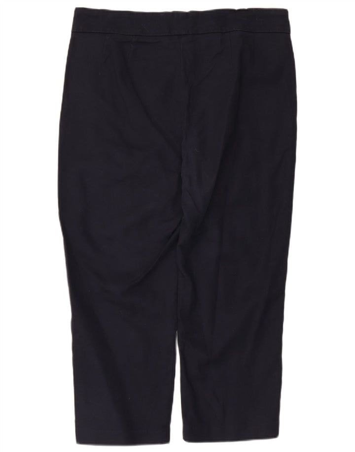 Marks & Spencer Pantalones Capri para Mujer UK 12 Medium W34 L22 Azul Marino