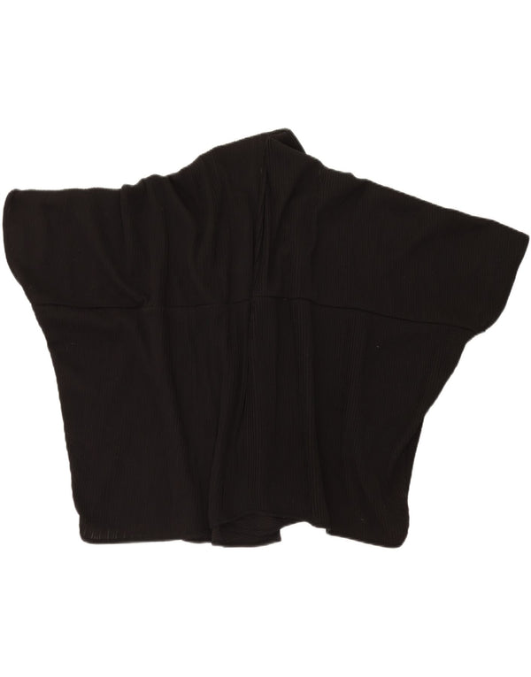 Zara Mujer Poncho De Gran Tamaño Cárdigan Top UK 44 Mediano Negro