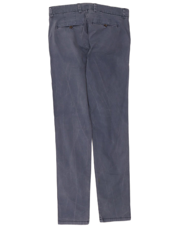 Smog Pantalón chino slim para hombre W30 L31 Azul marino Algodón