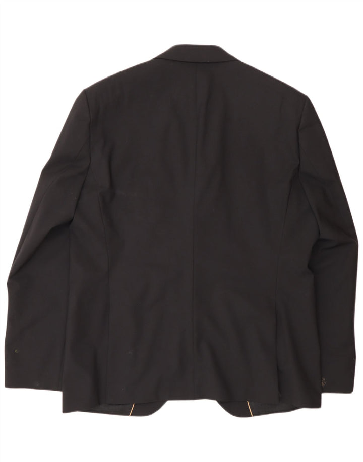 Hugo Boss Chaqueta tipo blazer de 2 botones para hombre EU 56 3XL Lana negra