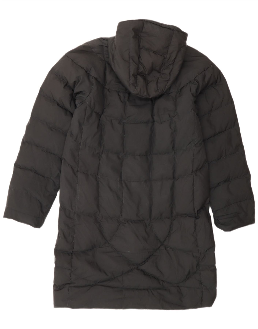 Timberland Abrigo acolchado con capucha para mujer UK 44 Poliéster negro mediano