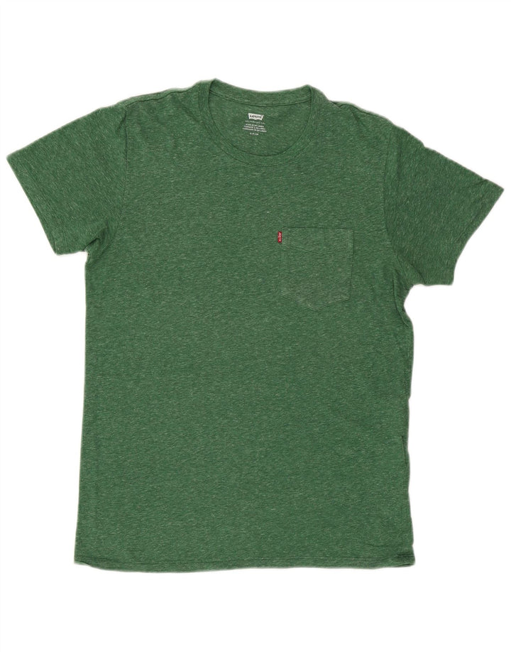 Levi's Hombre Camiseta Top Small De Algodón Moteado Verde