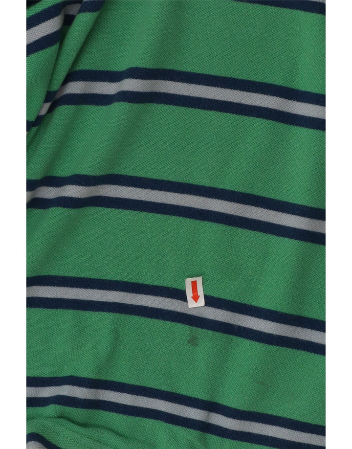 TOMMY HILFIGER Polo Custom Fit para hombre Algodón de rayas verdes pequeño