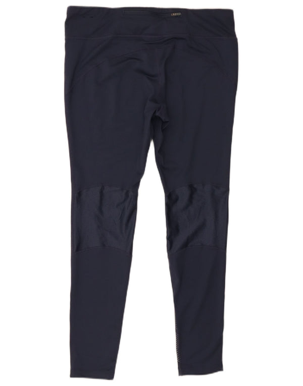 Nike Leggings Dri Fit para mujer UK 40 XL Poliéster a rayas azul marino