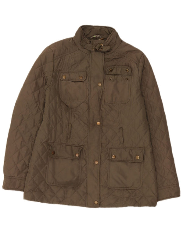 Marks & Spencer Chaqueta acolchada para mujer UK 8 Small Caqui Poliéster