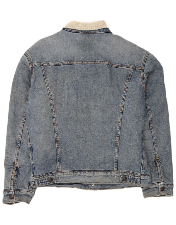 Levi's Chaqueta vaquera Sherpa para hombre Reino Unido 36 Algodón azul pequeño