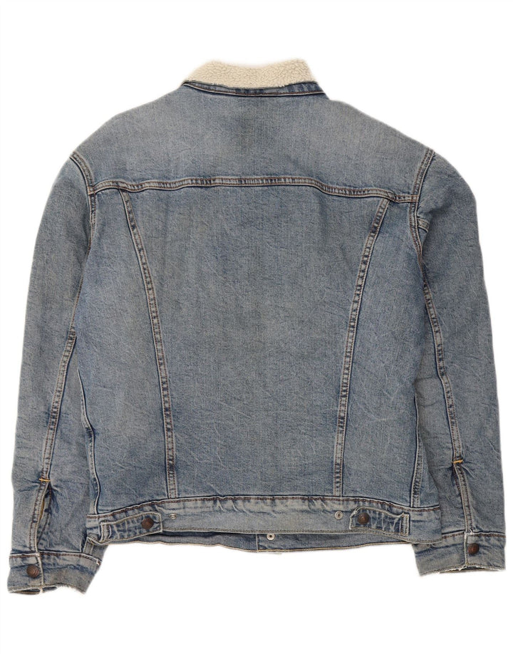 Levi's Chaqueta vaquera Sherpa para hombre Reino Unido 36 Algodón azul pequeño