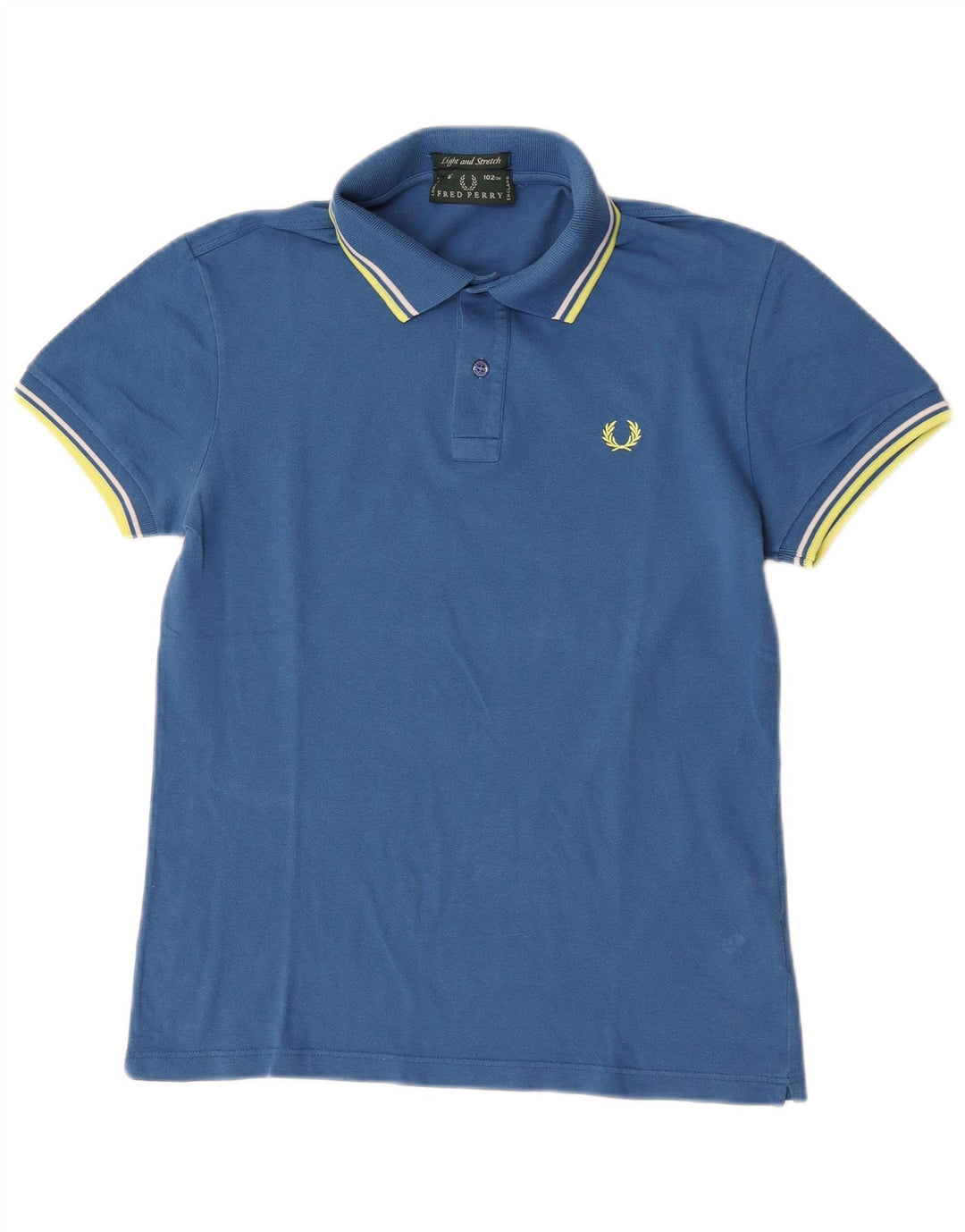 Fred Perry Hombre Polo Ligero Y Elástico De Algodón A Rayas Azul Medio