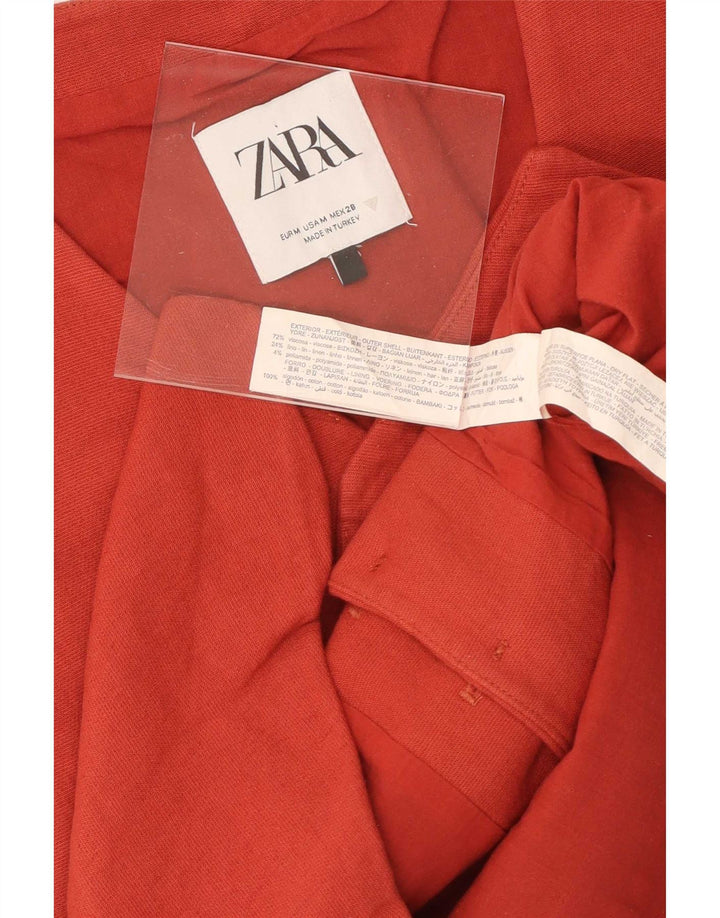Chaleco Zara Mujer UK 42 Viscosa Roja Mediana