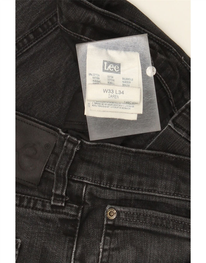 Lee Vaqueros Rectos Daren para Hombre W33 L29 Algodón Negro