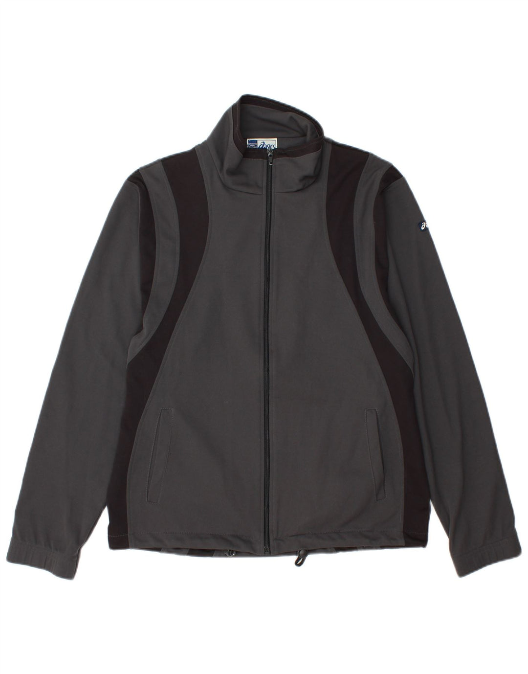 ASICS Hombre Chándal Top Chaqueta Pequeña Gris Colorblock Poliéster