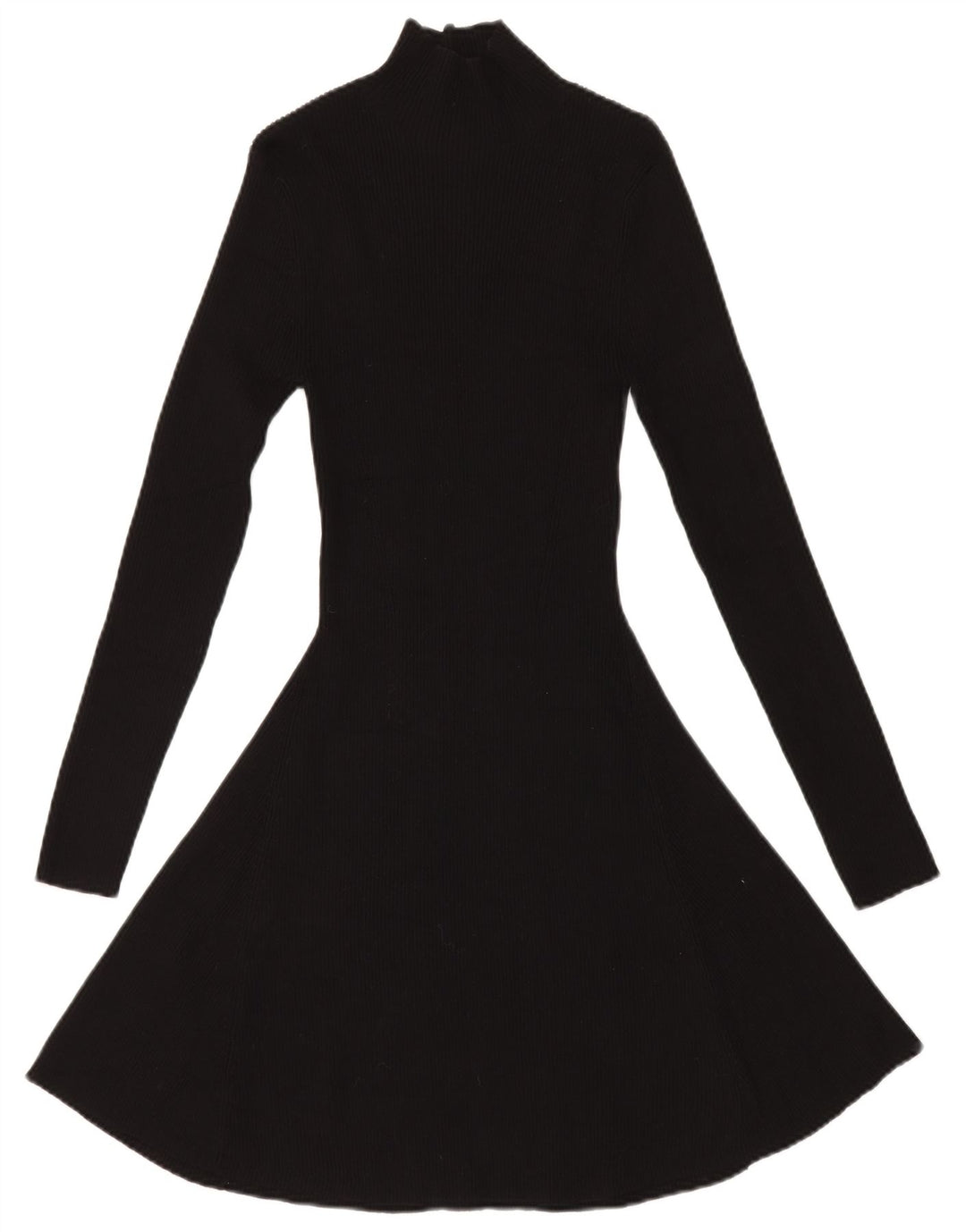Zara Vestido tipo jersey para mujer UK 44 Viscosa negra mediana