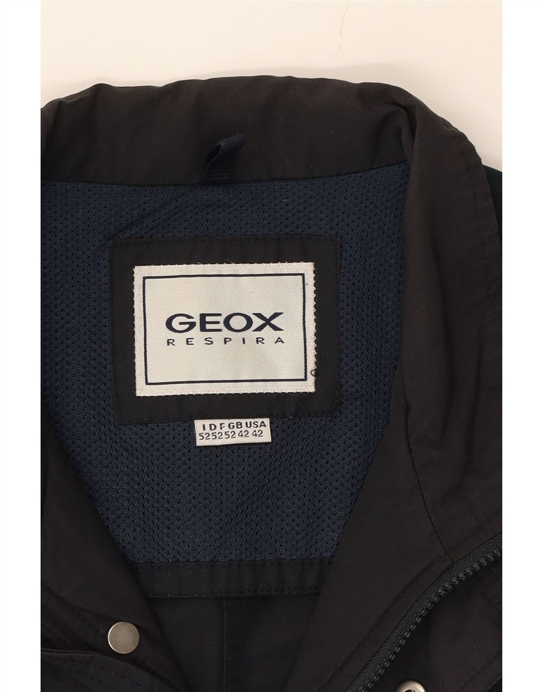 GEOX Chaqueta utilitaria para hombre UK 42 XL Algodón azul marino