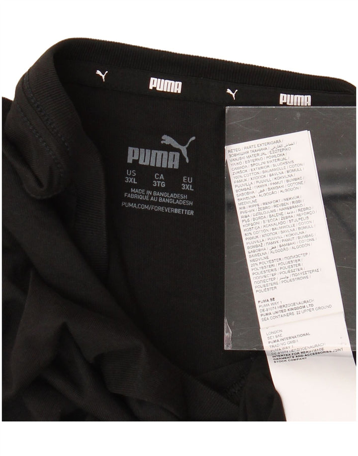 PUMA Camiseta para hombre Top 3XL Algodón negro