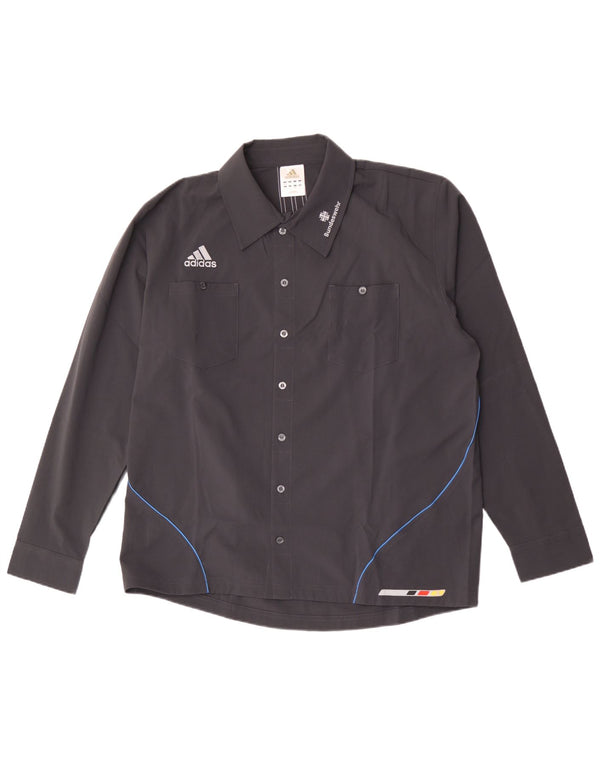 Adidas Camisa gráfica para hombre Reino Unido 44/46 Grande Azul marino Poliéster