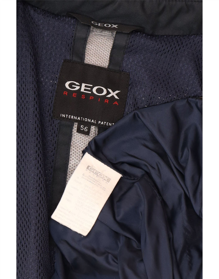 Geox Hombre Respira Abrigo acolchado IT 56 3XL Poliéster azul marino