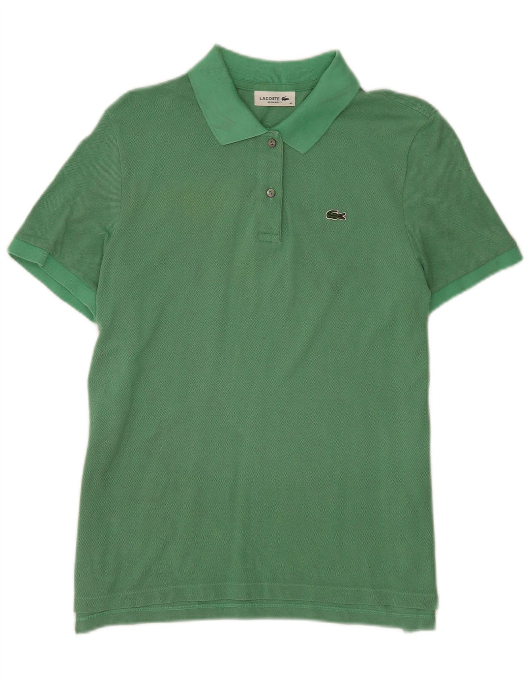 Polo Lacoste Mujer Talla 42 Grande Algodón Verde