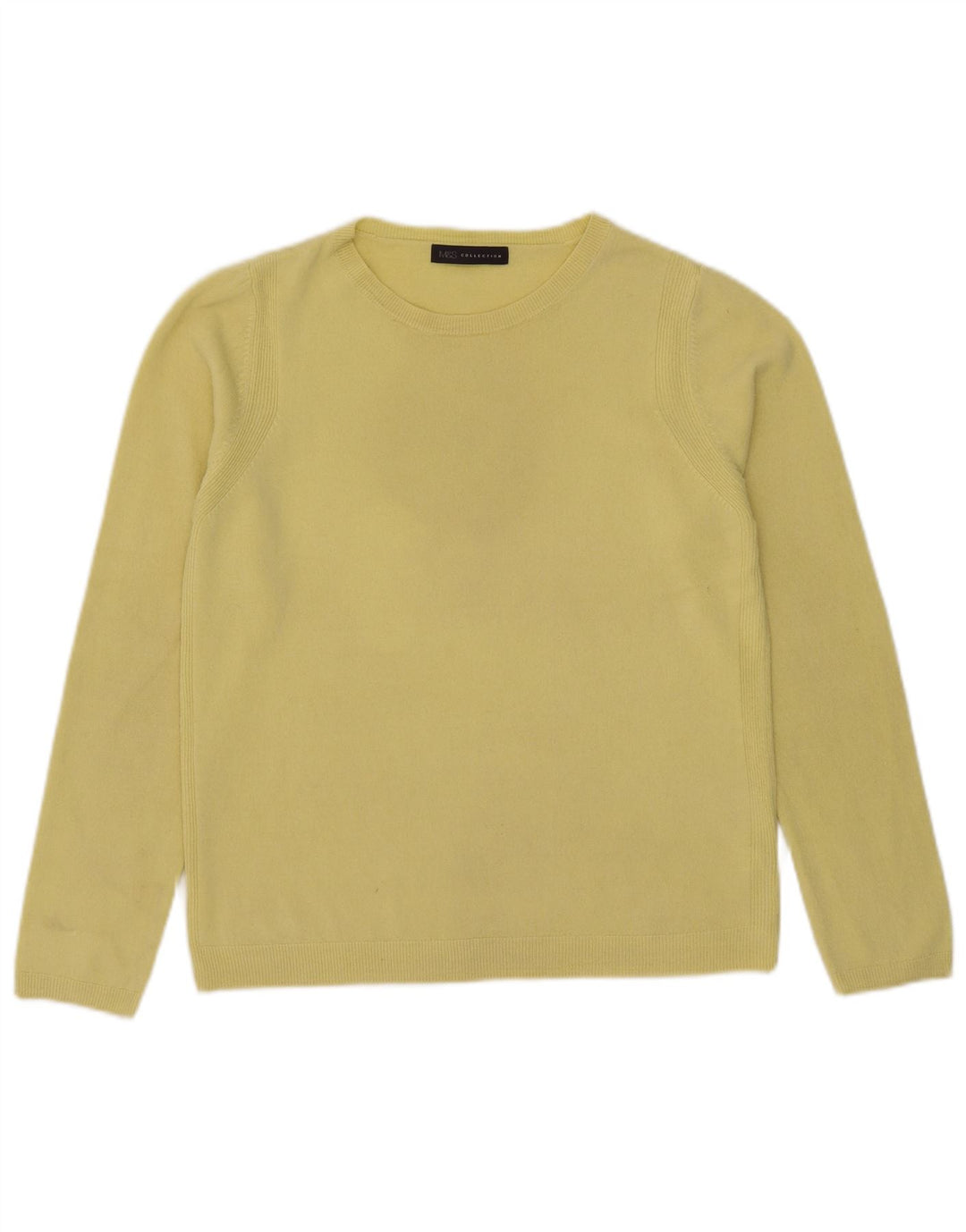 Marks & Spencer - Jersey de cuello redondo para mujer, talla 40, color amarillo mediano