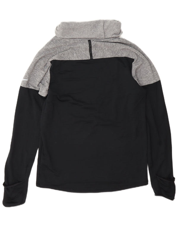 Nike Mujer Therma-Fit Roll Neck Sudadera Jersey Pequeño Gris Colorblock