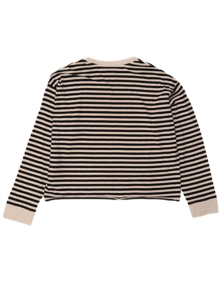 Levi's Top gráfico extragrande para mujer, manga larga, talla 44, talla mediana, color negro a rayas
