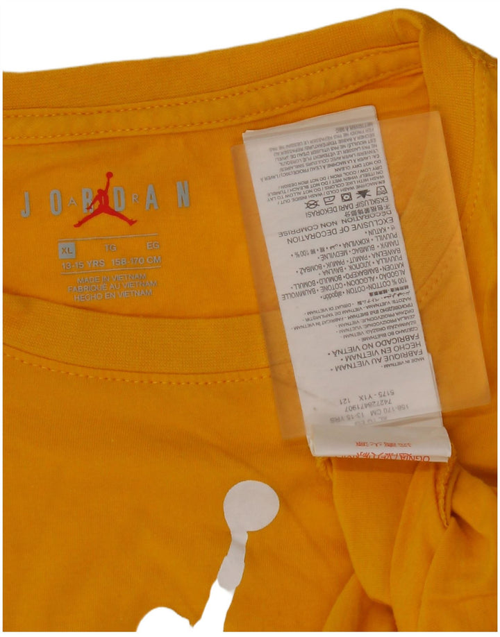 JORDAN Camiseta gráfica para niño Top 13-14 años XL Amarillo Algodón