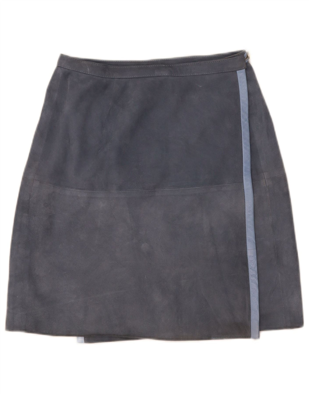 Falda cruzada vintage para mujer IT 44 Mediana W25 Acetato gris