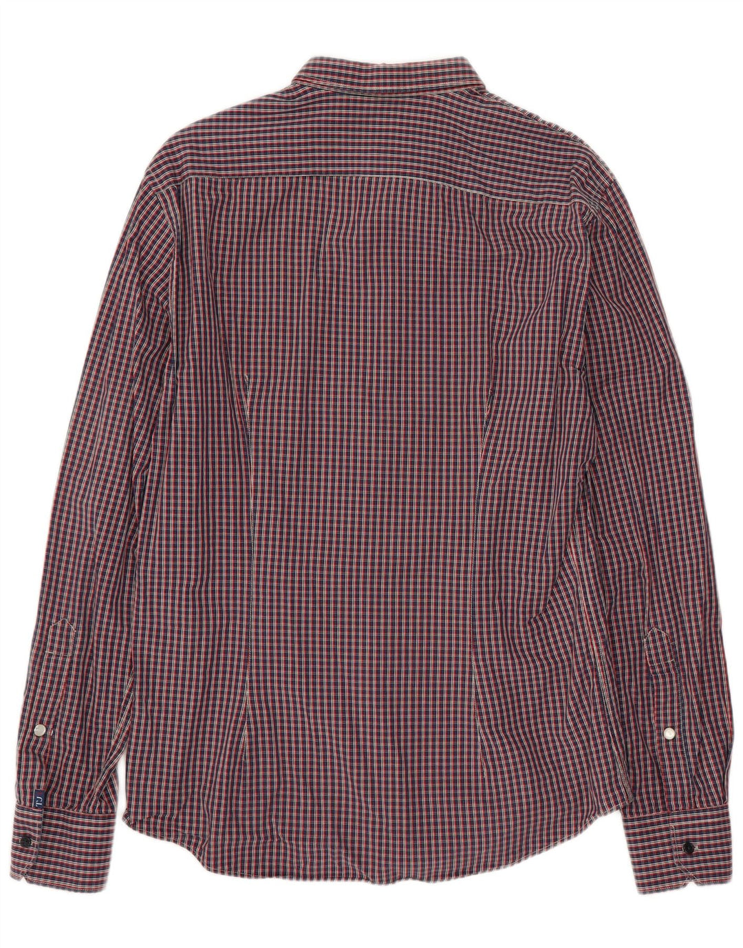 Camisa de franela Hombre Trussardi Jeans Cuadros medianos rojos