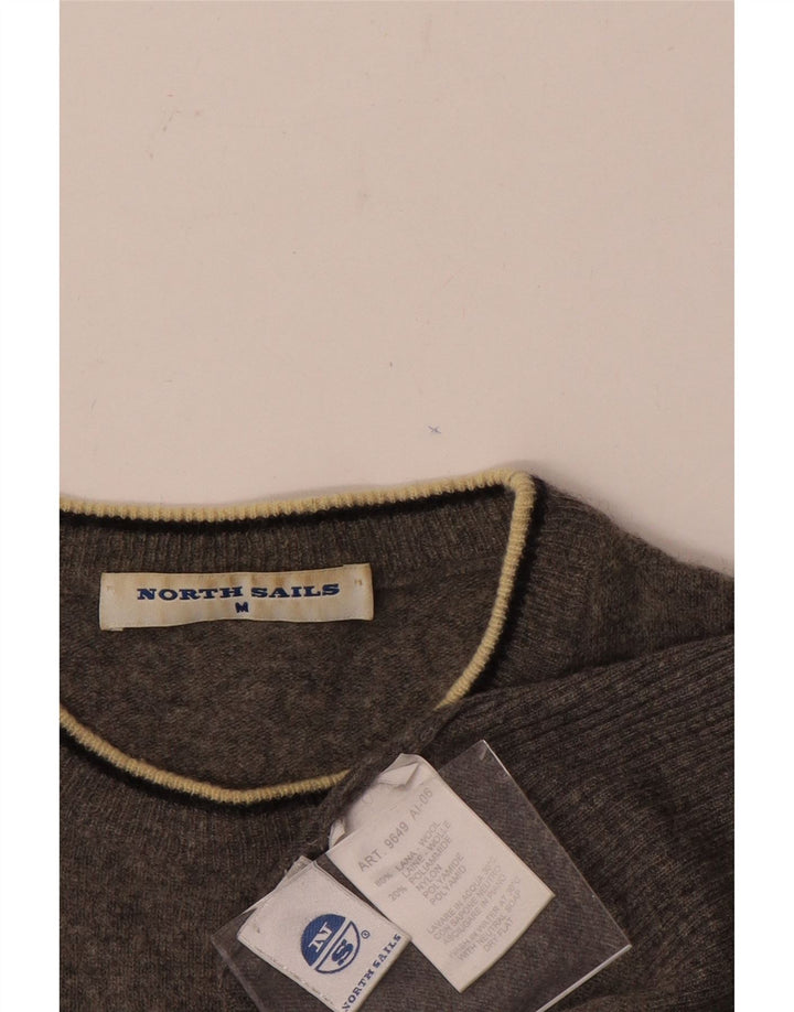 Jersey Con Cuello Redondo Y Gráfico De Hombre North Sails De Lana Moteada Gris Medio