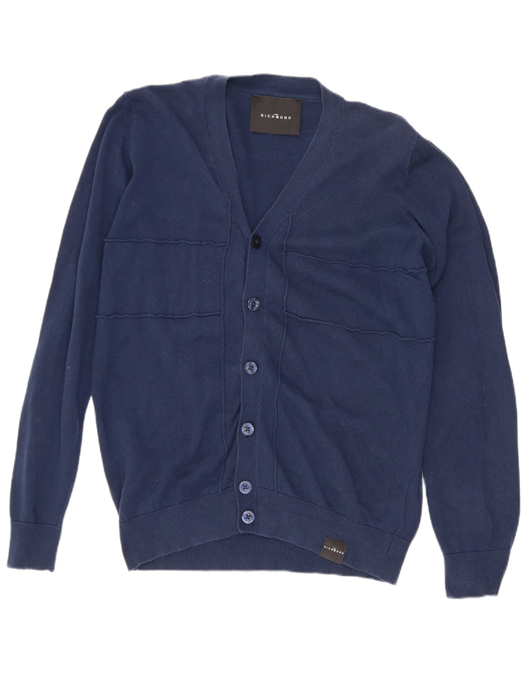 Richmond - Cárdigan para hombre, talla pequeña, algodón azul marino