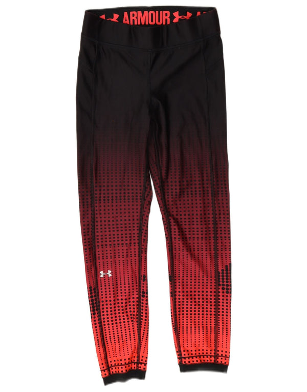 Under Armour Leggings Heat Gear para mujer UK 10 Poliéster geométrico rojo pequeño