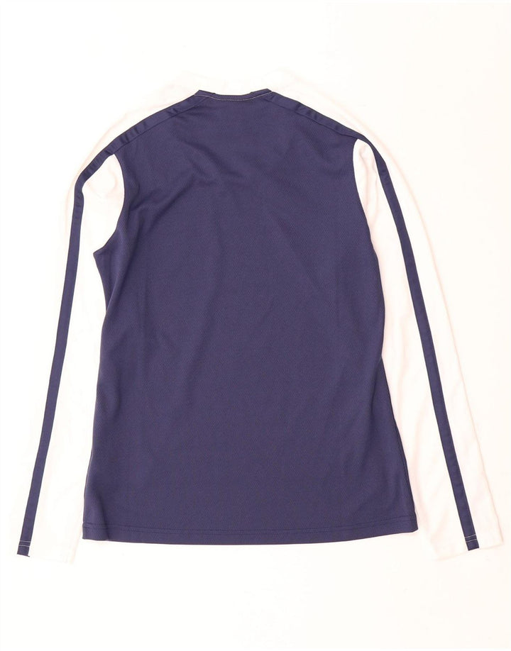 Nike - Camiseta Dri Fit para hombre de manga larga, poliéster color azul marino medio